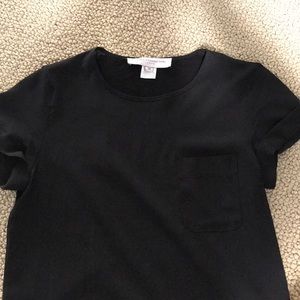 French connection black silk blouse!